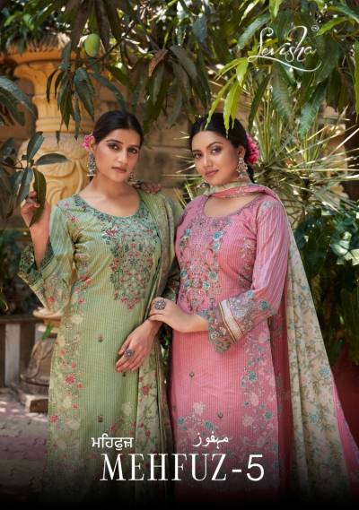 Mehfuz Vol 5 By Levisha Fancy Cotton Summer Wear Salwar Kameez Collection